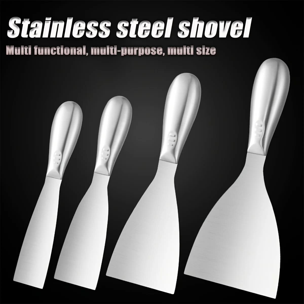 Premium Polished All-Stainless Steel Scraper Tool for Drywall Finishing,Professional Grade Putty Blade for Scraping Paint