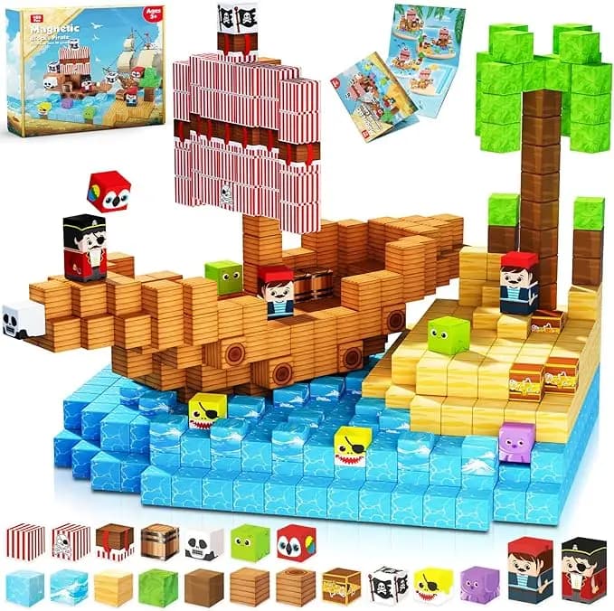 Blocchi magnetici - Set mondiale di magneti da 100 pezzi, blocchi di piastrelle magnetiche Giocattoli per bambini STEM Giocattoli sensoriali da esterno per