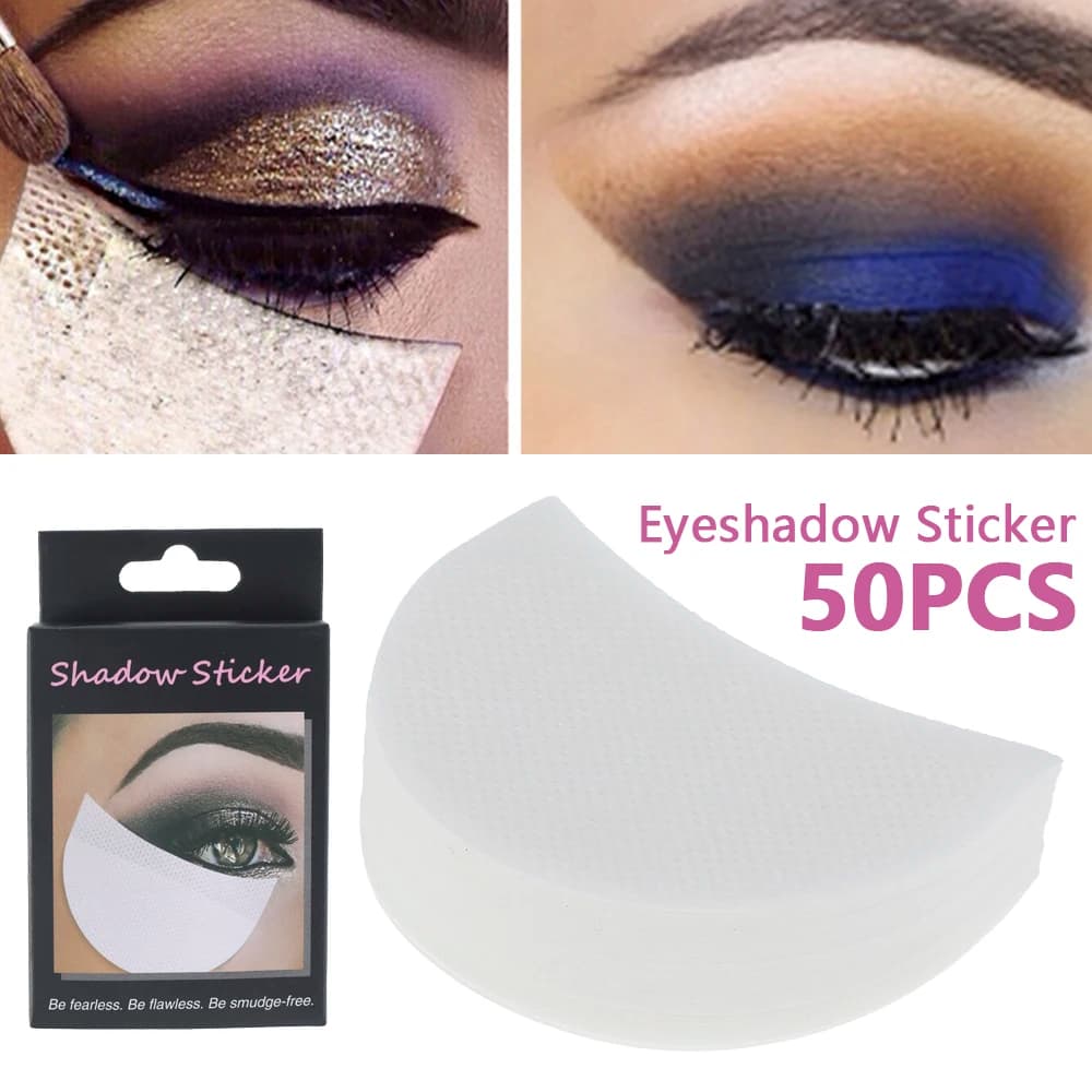 50 Pezzi Adesivi Protettivi per Ombretto, Cuscinetti Sottociglia, Protezioni per Eyeliner, Adesivi Guida per Trucco Occhi