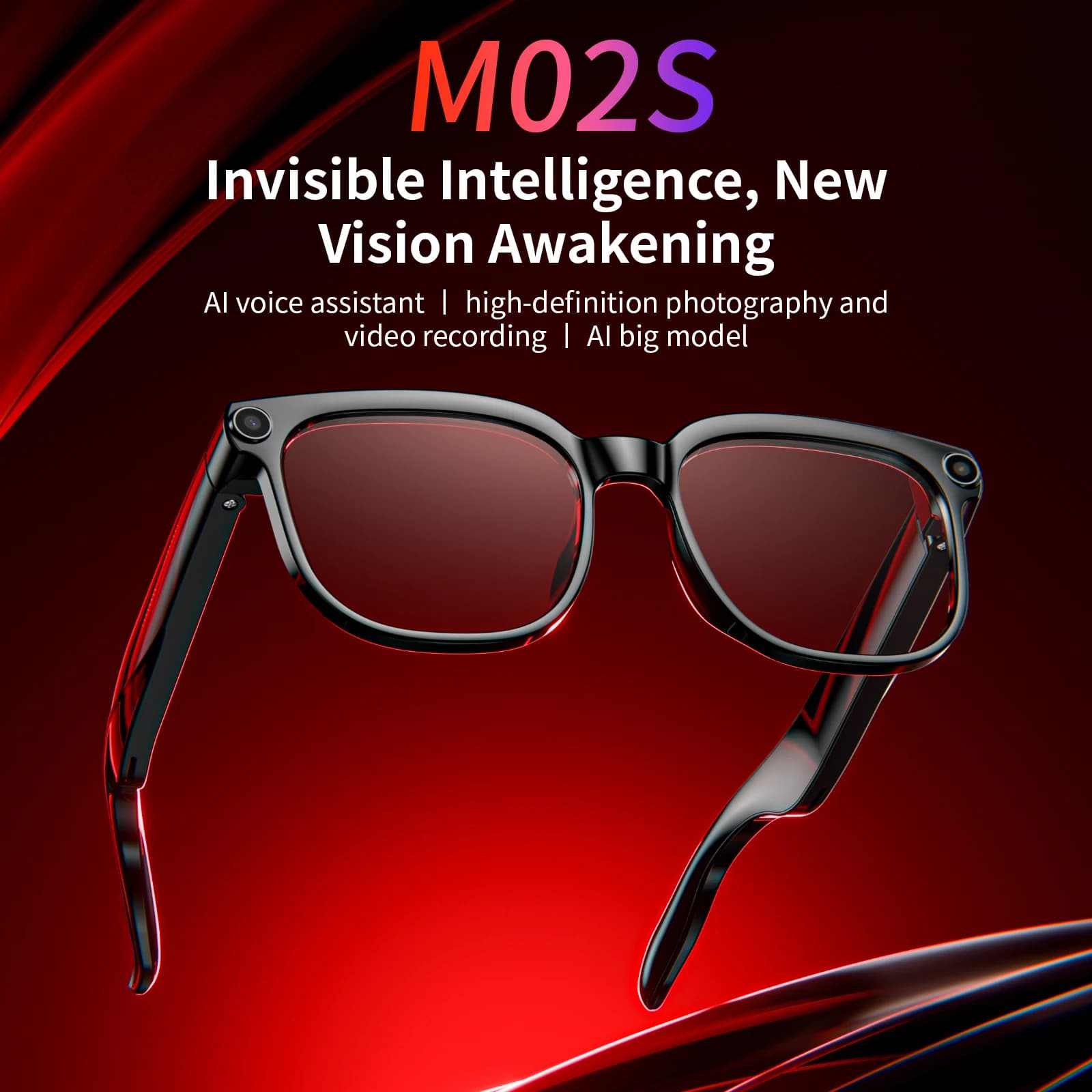LOKMAT Ai Smart Glasses 800W HD Camera 4K Pixels Voice Assitant Multi-Language Translation Fashionable Sunglasses Answer Phone Calls
