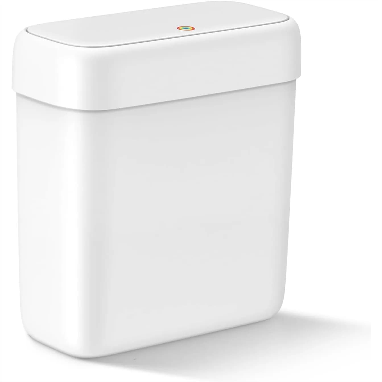 Cestino per Rifiuti da Bagno Piccolo con Coperchio, Contenitore Sottile in Plastica da 2,6 Galloni con Coperchio a Scomparsa, Cestino Anti-Cane per Cucina e Camera da Letto