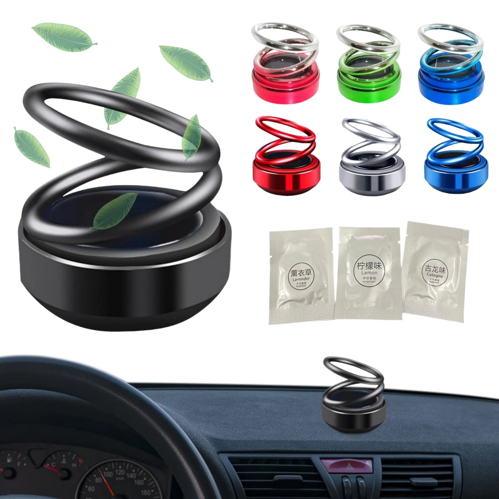 Deodorant for Auto solar aromatherapy for Auto rotation of 360 degrees fragrance fragrance auto interior accessories Auto