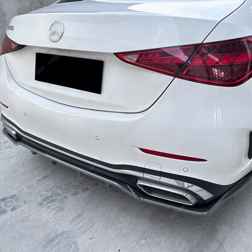 Car Rear Bumper Lip Diffuser Splitter For Mercedes Benz C Class W206 C200 C43 AMG Line 2022-2025 ABS Spoiler Body kits Tuning