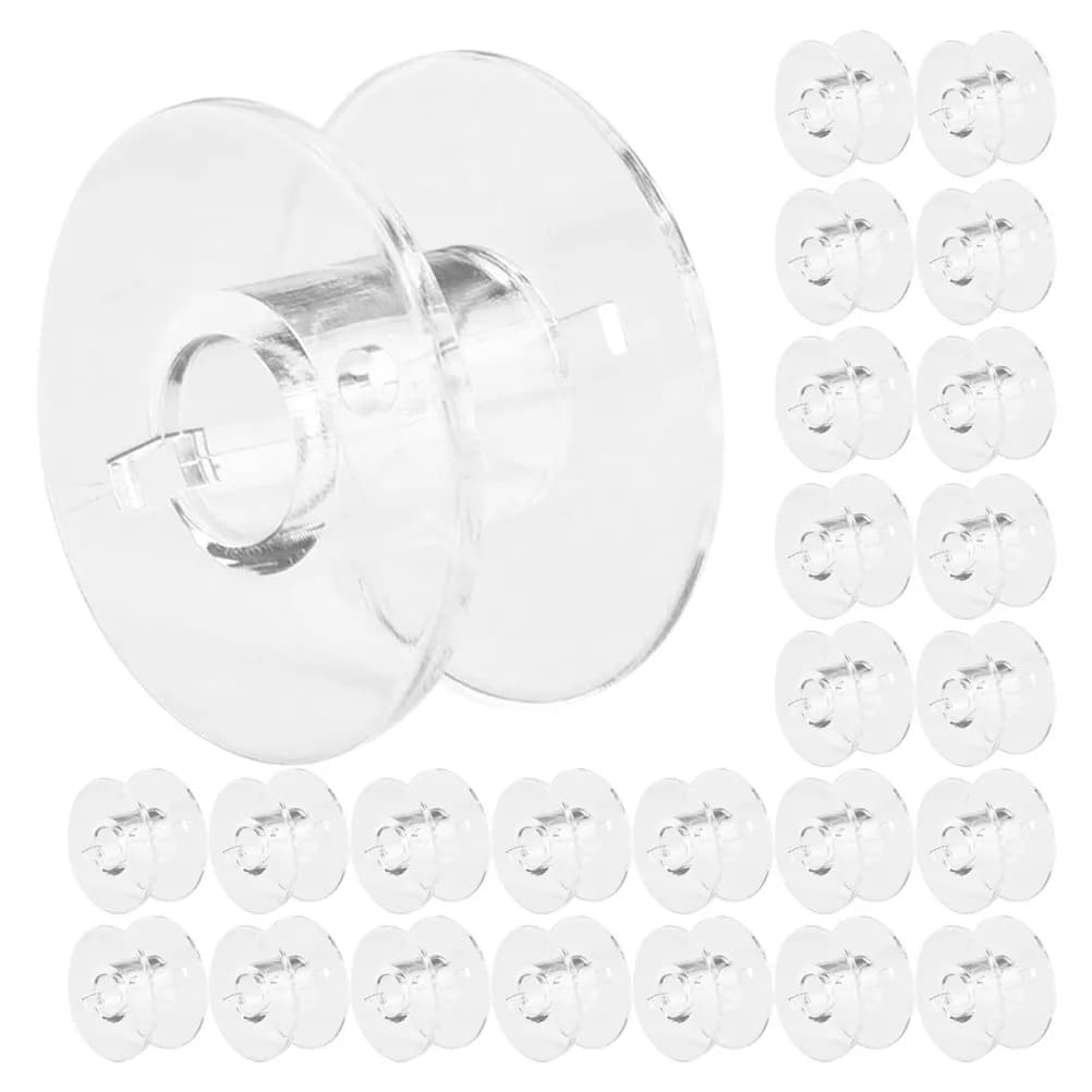 Set di Bobine per Macchina da Cucire in Plastica Trasparente, Scatola Portabobine Sostituibile, Bobine Anti-Groviglio Professionali e Portatili