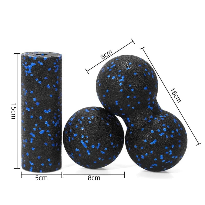 3 in 1 foam roller set with peanut massage ball, yoga roller, massage ball for physical therapy Deep tissue massage muscle relax
