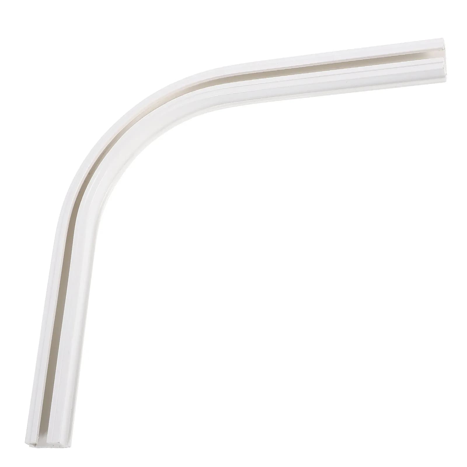 Adhesive Ceiling Mounted Curtain Track with Silent Sliding Mechanism Corner Guide Wall Mount Compatible for Home Office Bathroom