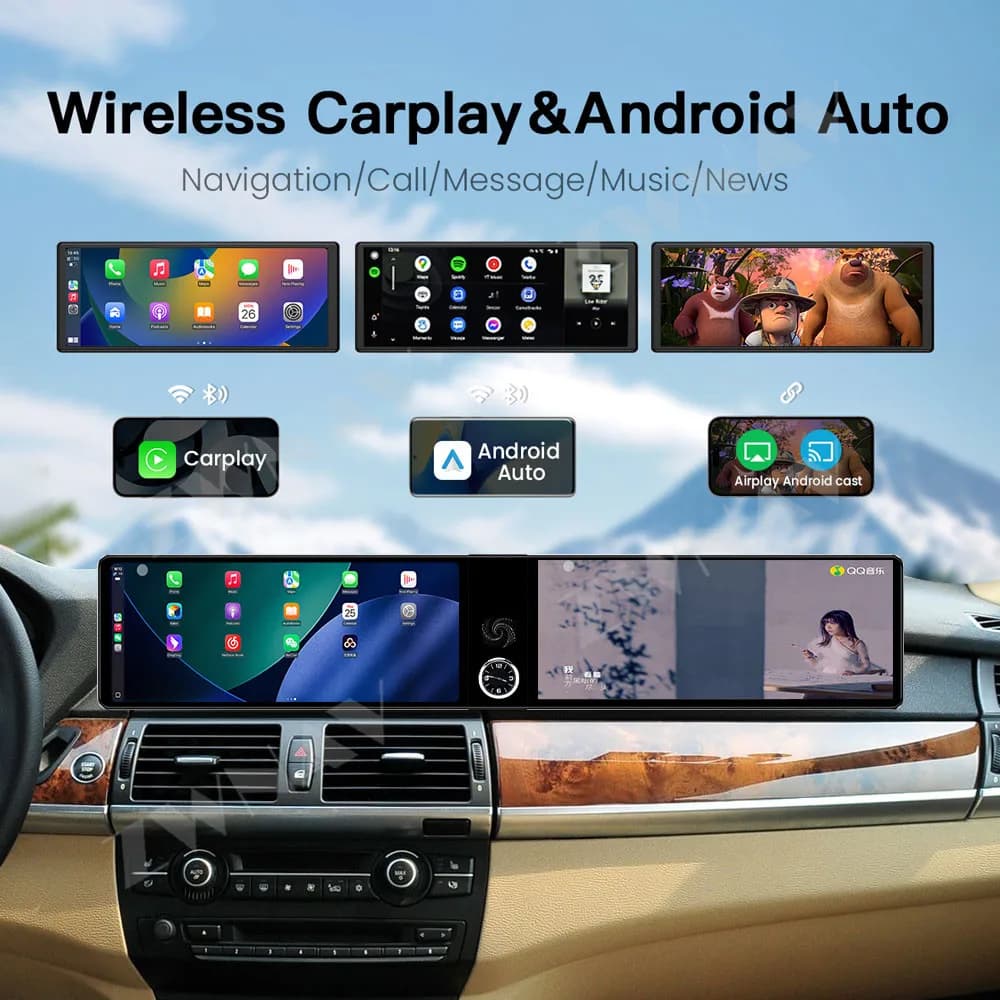 Doppio schermo HD da 12,3 pollici Carplay per BMW X5/6 CCC/CIC 2008-2013 Android 14 Navigazione GPS Lettore multimediale Auto Stereo Radio