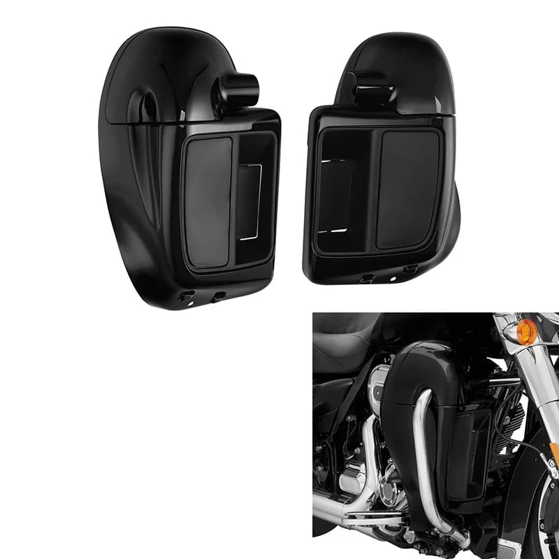 Moto Inferiore Ventilato Carenatura Guanti Box Per Harley Touring Road King Street Glide Electra Glide 2014-2024 Gunship Grigio