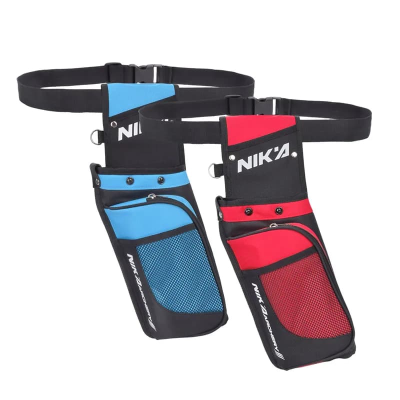 1PC Field Quiver Waist Hanged Arrow Archery with Pockets Adjustable Belt Bow & Arrow Equipment