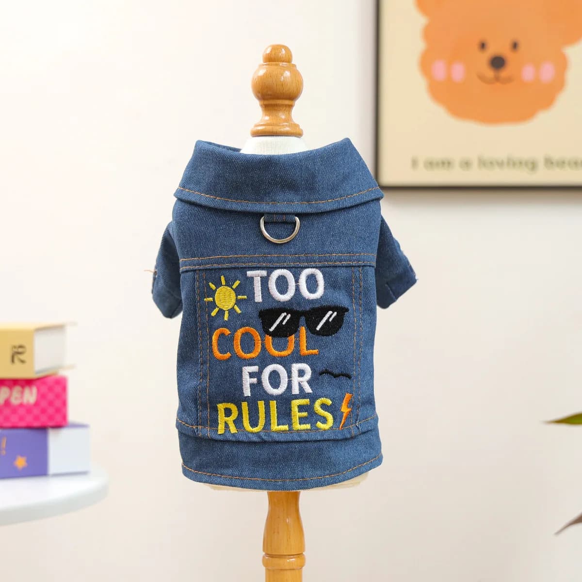 Jeans Harness Coat And Jacket For Small Dogs Autumn Winter Pet Fashion Cowboy Outfit XS XL Cat Yorkie Chihuahua Clothes Suppies