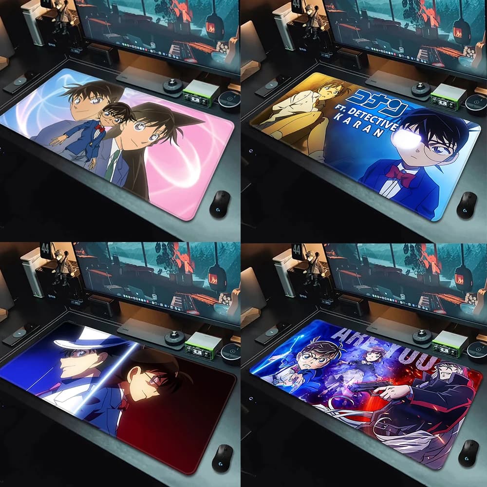 Simpatico anime Detective Conan Mousepad Stampa HD Giocatori di computer Bordo di bloccaggio Tappetino per mouse antiscivolo XXL90x40cm Tastiera PC Tappetino da scrivania