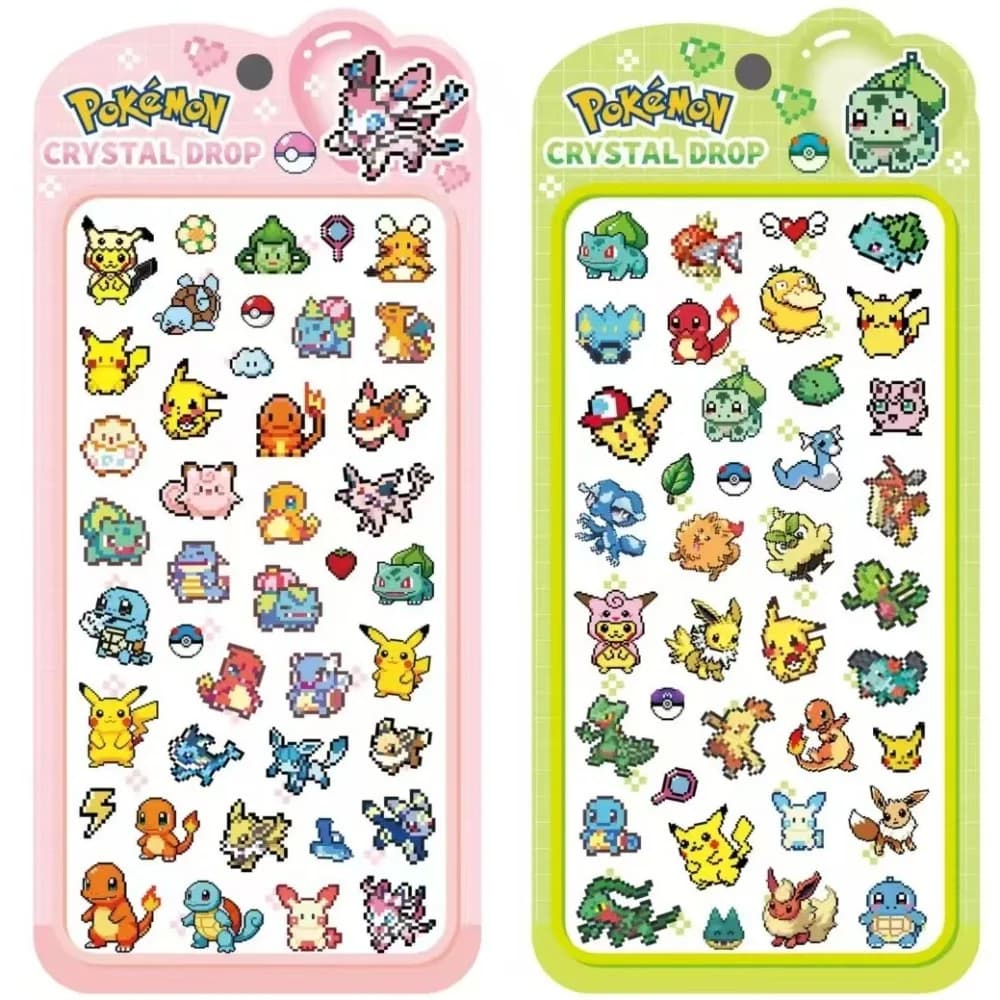Nuovi Adesivi Pokémon 3D in Cristallo Kawaii, 1/4 Pezzi, Decorazioni Solide Fai-da-Te, Regalo per Ragazze