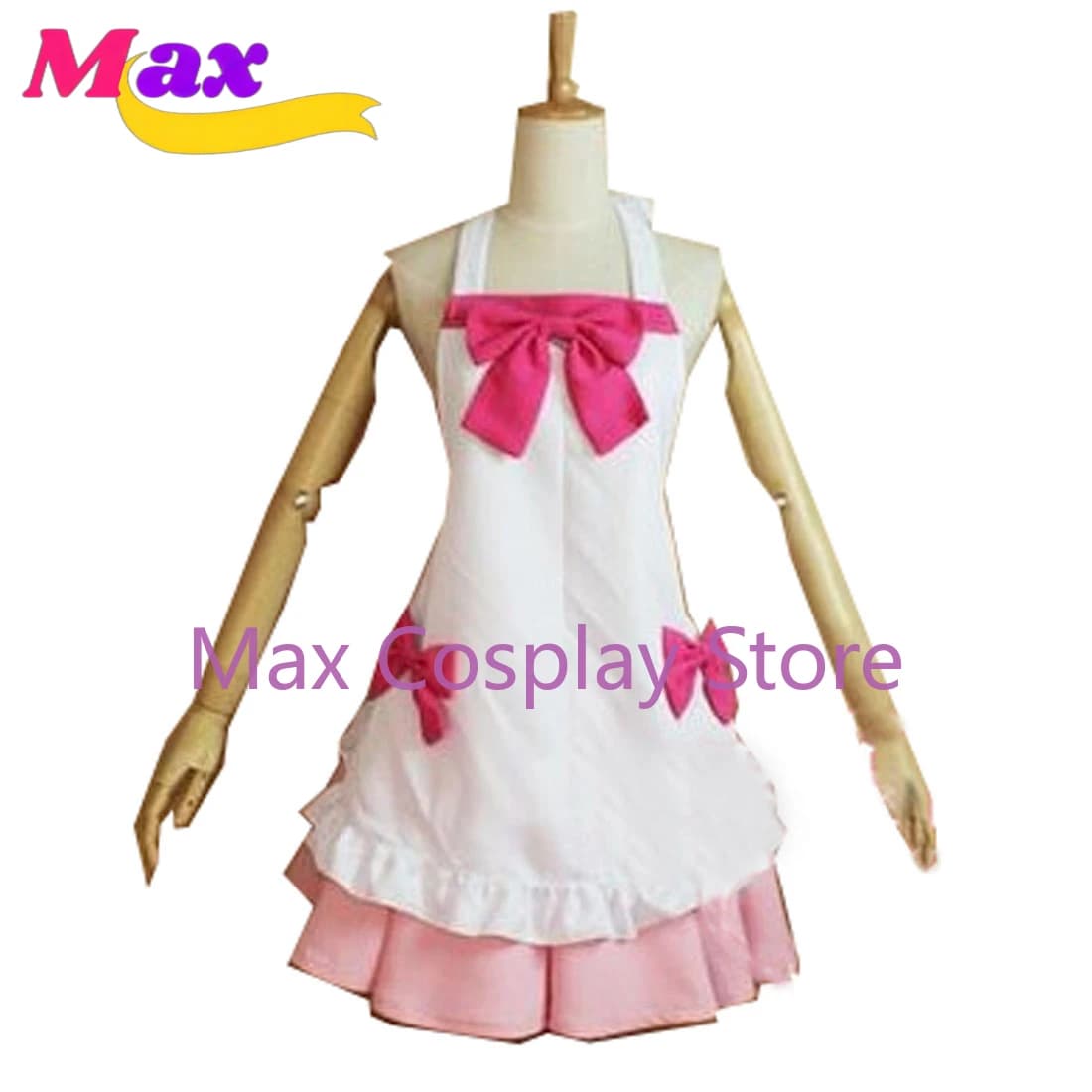Max Cos Bakemonogatari Nisemonogatari Hanekawa Tsubasa Shinobu Oshino Cosplay Costume Lolita Dress