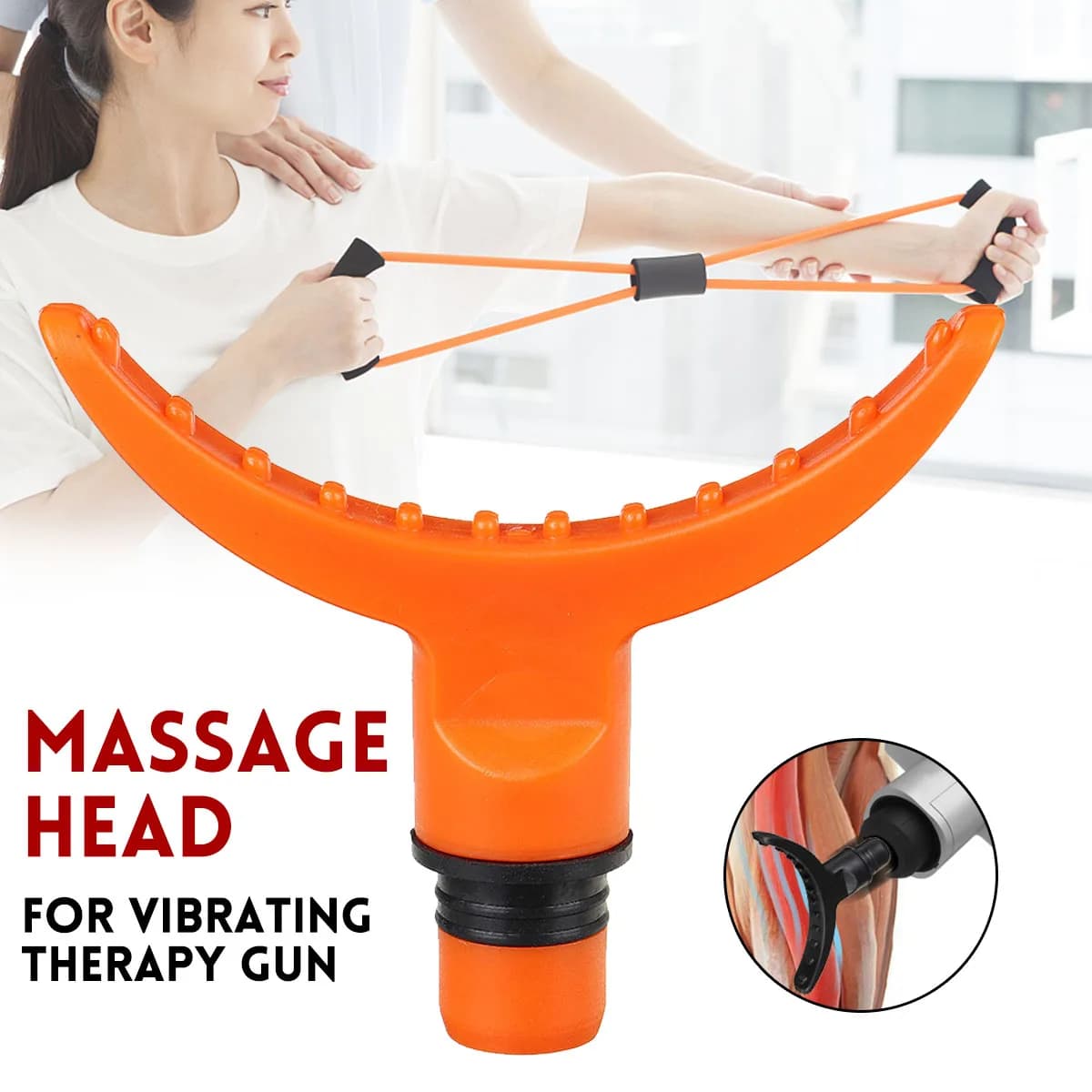 Universal Massage Gun Heads Accessories for Parts Adapter for Massage Tip Adapter Extended Heads Black/Run/Blu/Viola