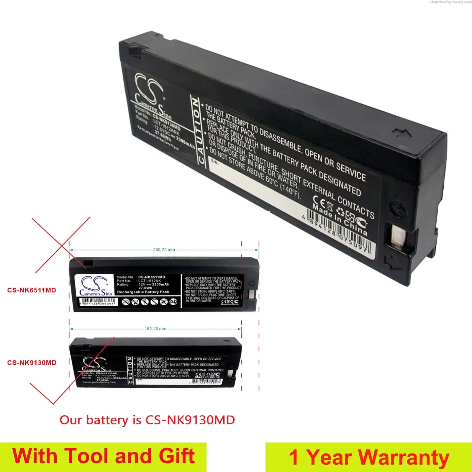 2300mAh battery for Mindray PM9000 PM8000 MEC1200 PM7000 MEC2000 MEC1000, for NELLCOR N-180, N-185