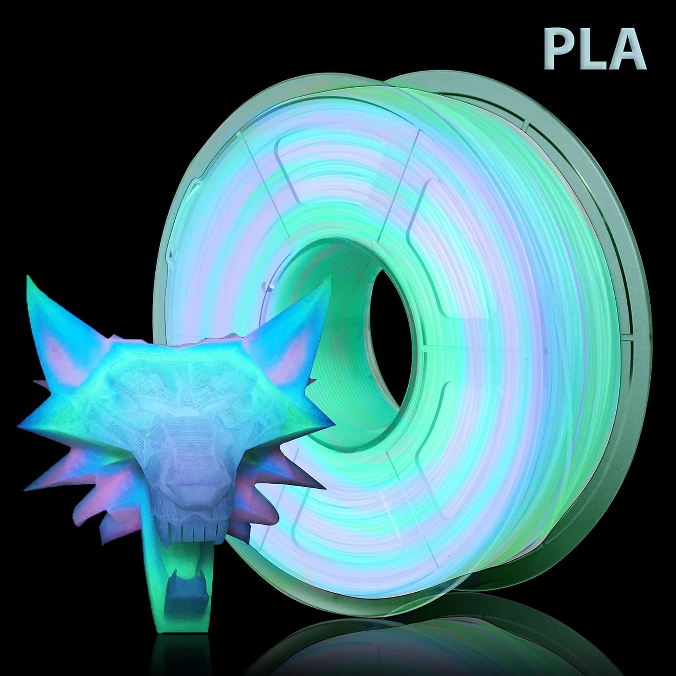 250g 500g 1.75mm PLA Bright Rainbow Filament Glow in the Dark Stars 95A Luminous 3D Printing Coil for 3D Printer Filament PLA