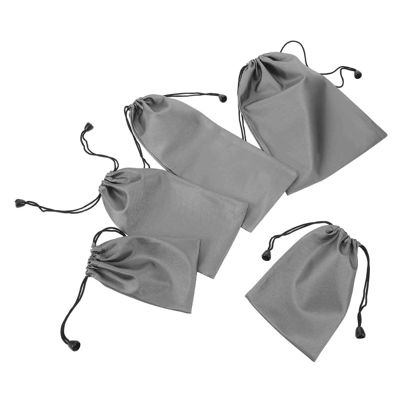 5 Pezzi Sacchetto Portatile con Coulisse per Power Bank, Cavi di Ricarica, Batterie USB, Telefoni - Organizer da Viaggio per la Gestione dei Cavi