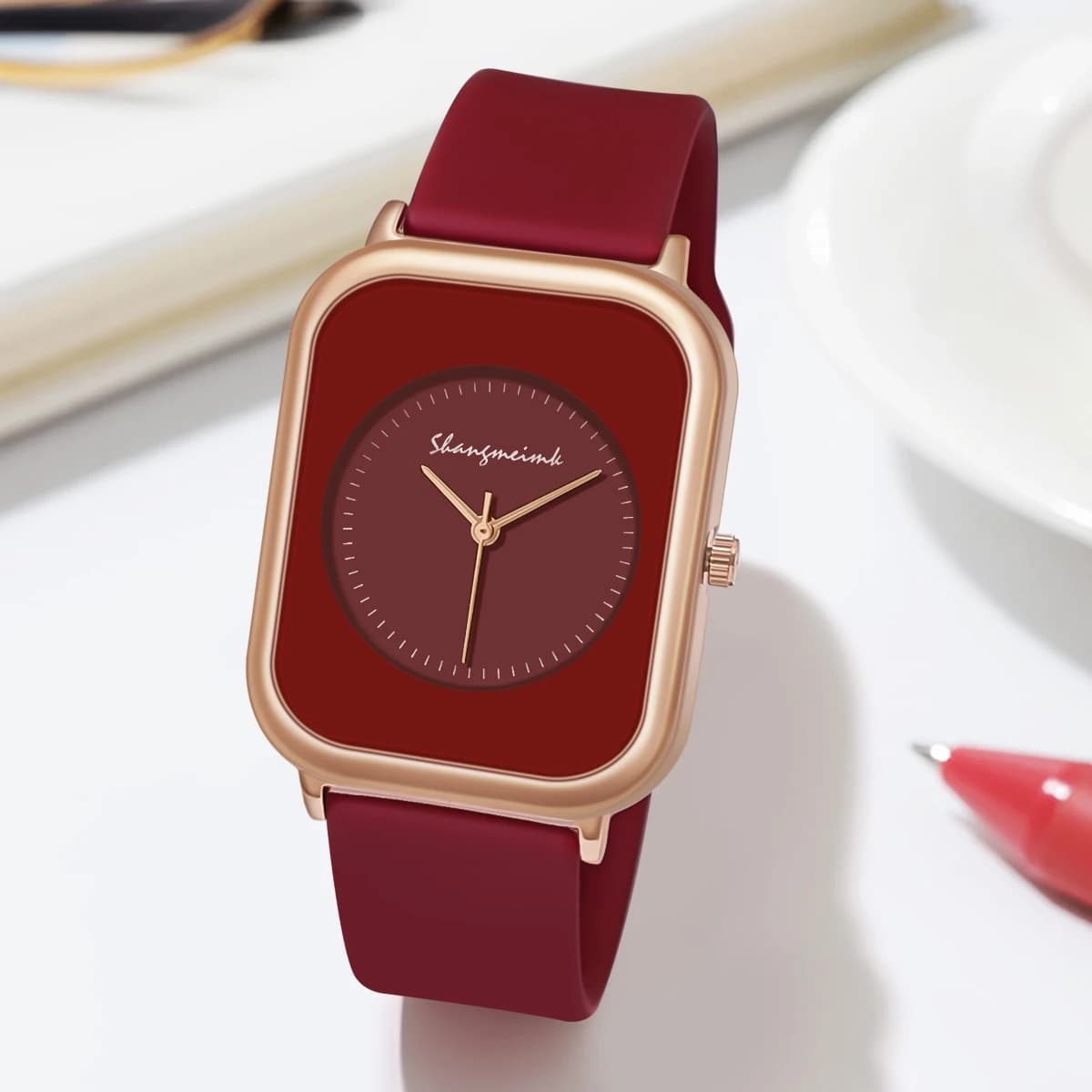 Women's Literal Silicone Quartz Watch With Simple Personality And Casual Fashion