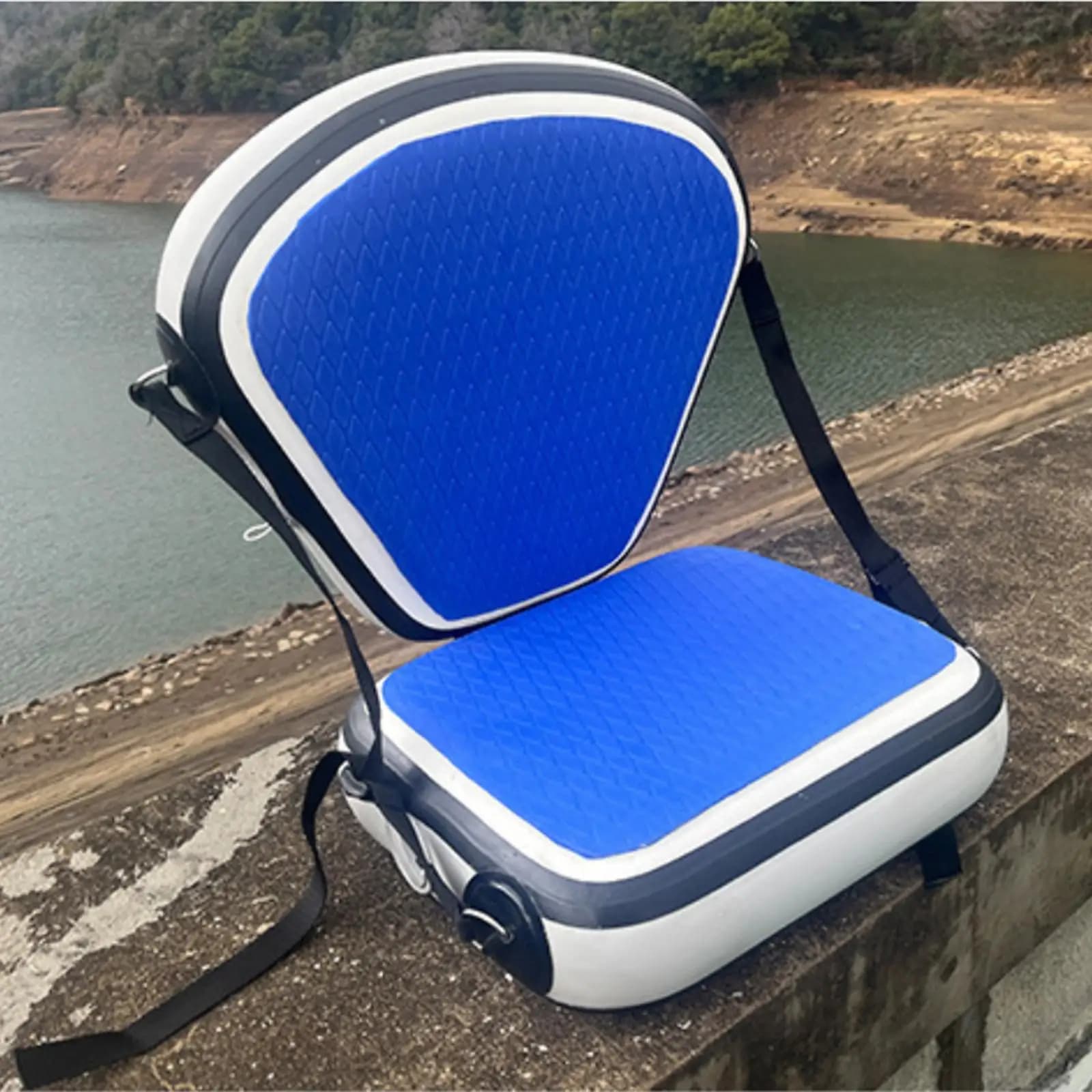 Sedile per Kayak con Schienale, Comodo Sedile Gonfiabile per Barca, Accessori per Kayak e Paddle Board Portatile