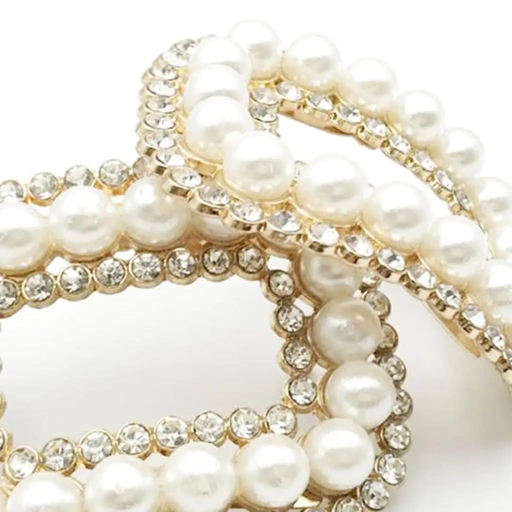Crystal Shoes Charms Faux Pearl Clips Decorative Buckles for Ornaments Women’s Shoes and Sneakers for Girls