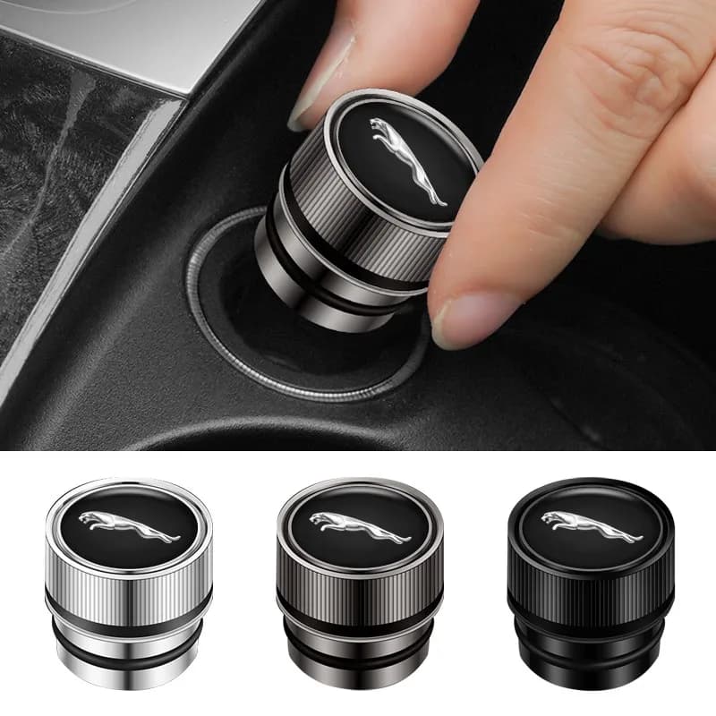 High-end Metal Car Lighter Plug Cover Car Cigarette Lighter Covers DustProof Cap For Jaguar XE XF XJ F-Pace X-Type S-Type F-Type