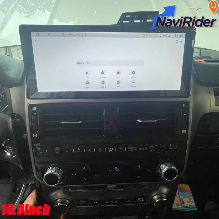 10.9" Android Multimedia Player For Lexus GX400 GX460 2008-2021 Upgrade To 2024 Car Navigation GPS Stereo DSP Bluetooth Carplay