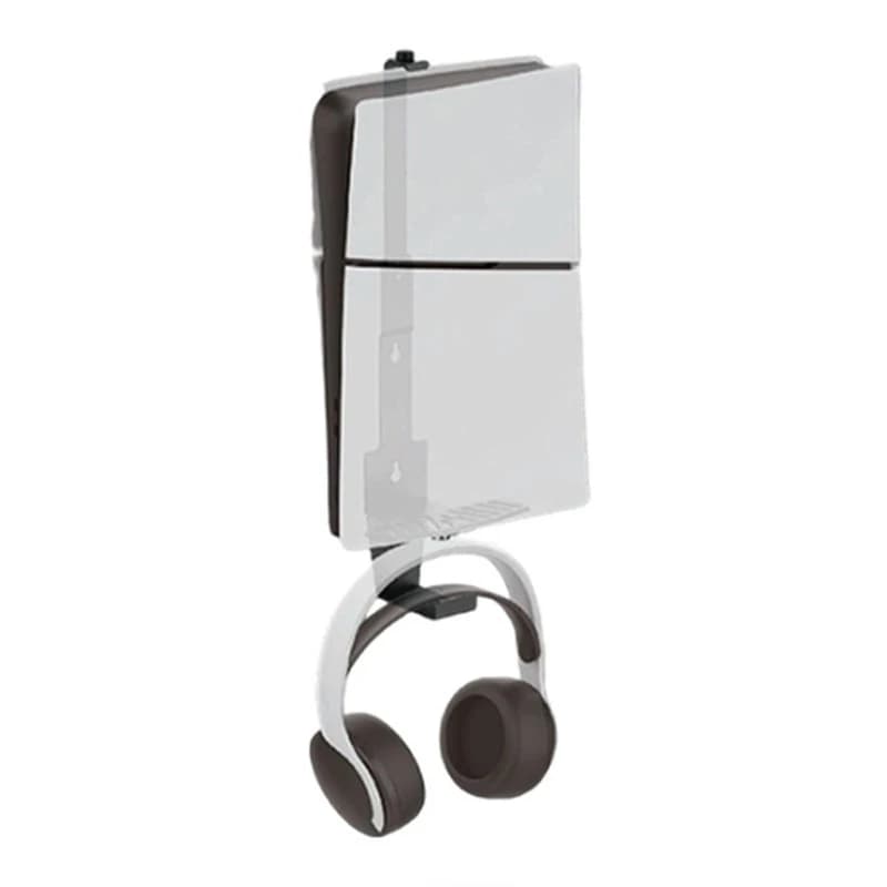 Supporto da parete per console PS5, portaoggetti per accessori di gioco, supporto da parete nero