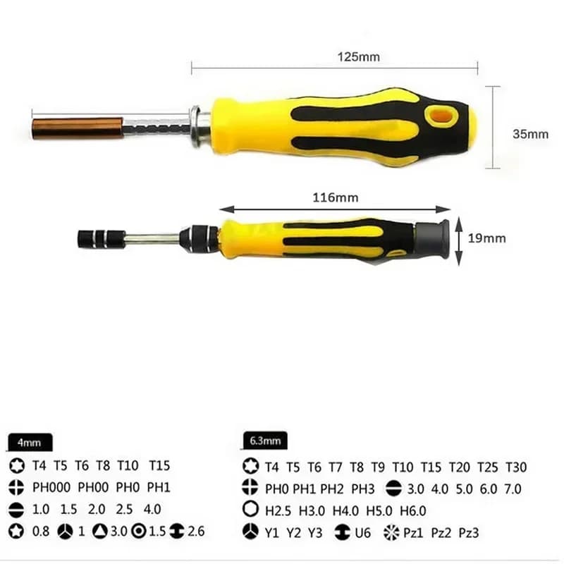 Nuovi magneti di riparazione Kit di strumenti elettronici per smontaggio in acciaio Tablet Cacciavite professionale 58 in 1 per Smart Phone Watch