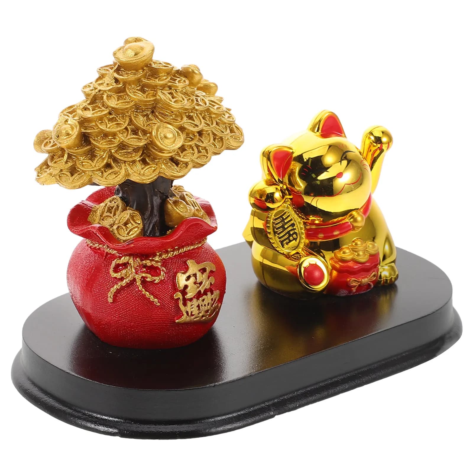 Cat Money Tree Unique Desktop Ornament Car Interior Table Decor Lucky Home Office Decoration Cat