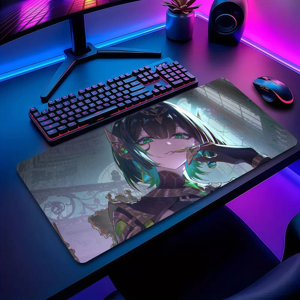 Nefer Game G-Genshin lmpact Mouse Pad Non-slip Thickened MousePad Large Writing Lockedge Office Student Gaming Cushion
