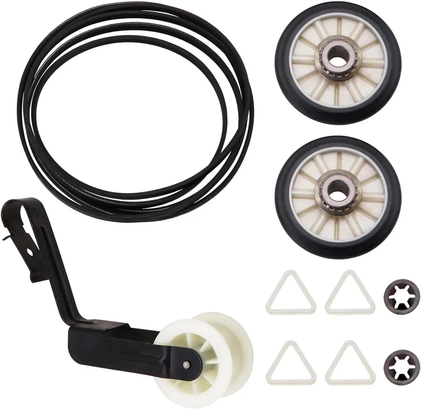 Repair Kit for Dryer with Drum Rollers, Sludge and Pulley Tend Strap for an Efficient Maintenance of Electrical Appliances