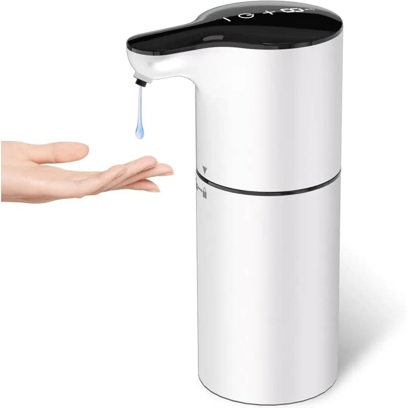 Dispenser Automatico di Sapone Liquido Senza Contatto, 8 Livelli di Controllo Regolabile, Ricaricabile, Pompa Automatica per Sapone, Funzionamento a Mani Libere
