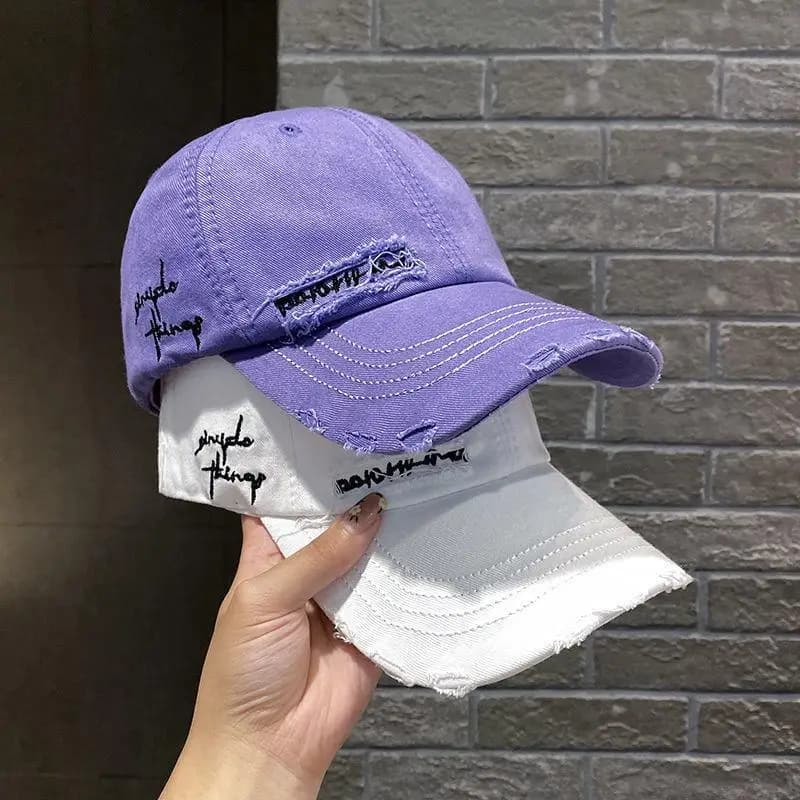 Baseball cap plissettato purple light new baseball cap with wide tense sun protection for small face 2023 for man and woman
