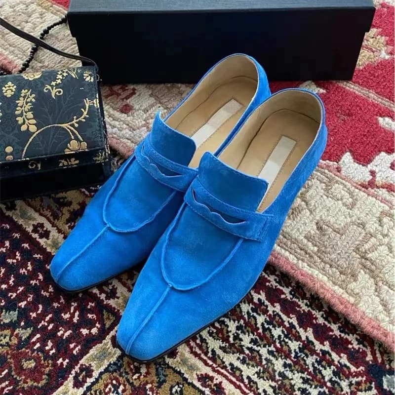 Classic Women's Shoes New English Square Head Loafers for Women Comfortable Daily Commute Shoes Designer Shoes Zapatos De Mujer
