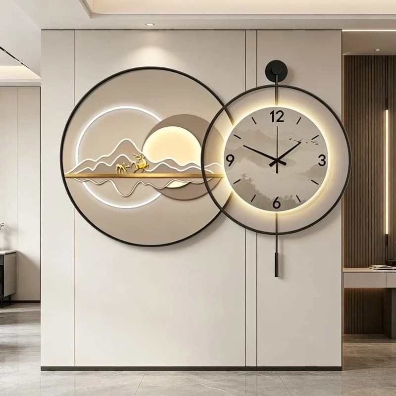 Cute Cheap Wall Clocks Aesthetic Modern Relaxing Living Room Save Space Clock Wall Trendy Relogio De Parede Unique Furniture