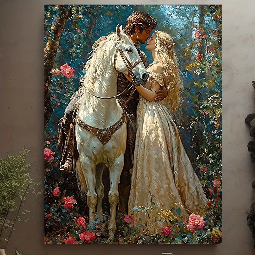 Puzzle da 500/1000 Pezzi Cavaliere e Principessa, Gioco Educativo per Bambini, Regalo di Natale