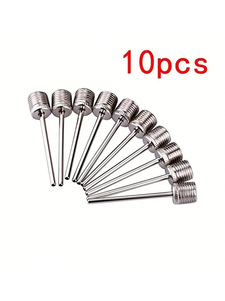 10 Piece Sports Ball Inflatable Pump Needle for Football, Basketball, Football, Inflatable Air Valve Adapter, Stainless Steel Pump