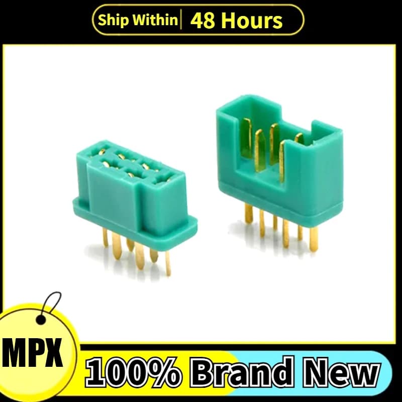 MPX M6 6 Pin Male Female Connector Plug Gold Plating Spin for RC Air Lobster Drone Toys DIY Tools Parts