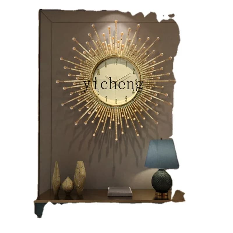 Wall clock Living room Dining room High-end luxury decorative clock Atmospheric fashionable wall clock