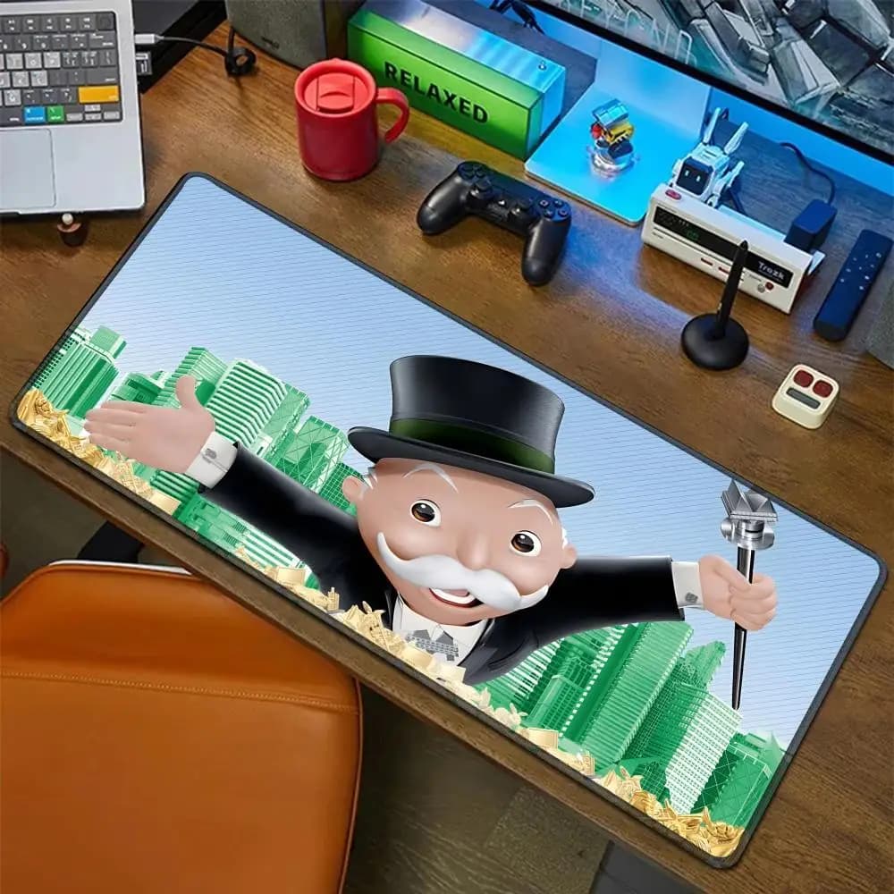 Tappetino per mouse Monopoly Millionaire, tappetino in gomma per laptop, tappetino per mouse Xxl, notebook, computer da gioco, accessori da gioco