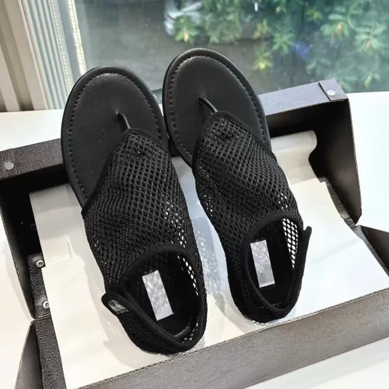 Sandali Donna Originali di Marca Designer, Nuovo Stile Estivo, in Rete Traforata con Punta Aperta, Versatili con Velcro, Modello Romano