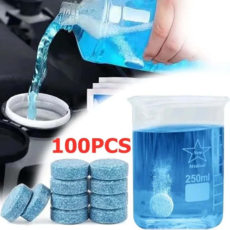 Detergente solido per vetri del parabrezza dell'auto Tergicristallo compresse effervescenti Pulizia della toilette Accessori per auto