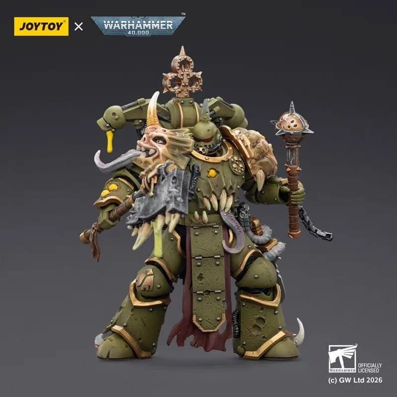 【Accessori】JOYTOY Warhammer 1/18 Action Figure Death Guard Plague Marine con ascia bubotica e coltello della peste, modello giocattolo, regalo per ragazzi
