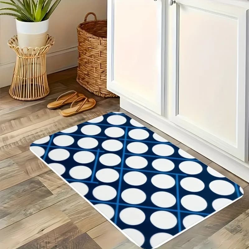 1PC Cerchi concentrici Modello Tappeto da cucina Tappetino antiscivolo Tappeto da bagno design pop Tappetino da bagno Tappeto per la casa Lavandino Lavanderia Decor