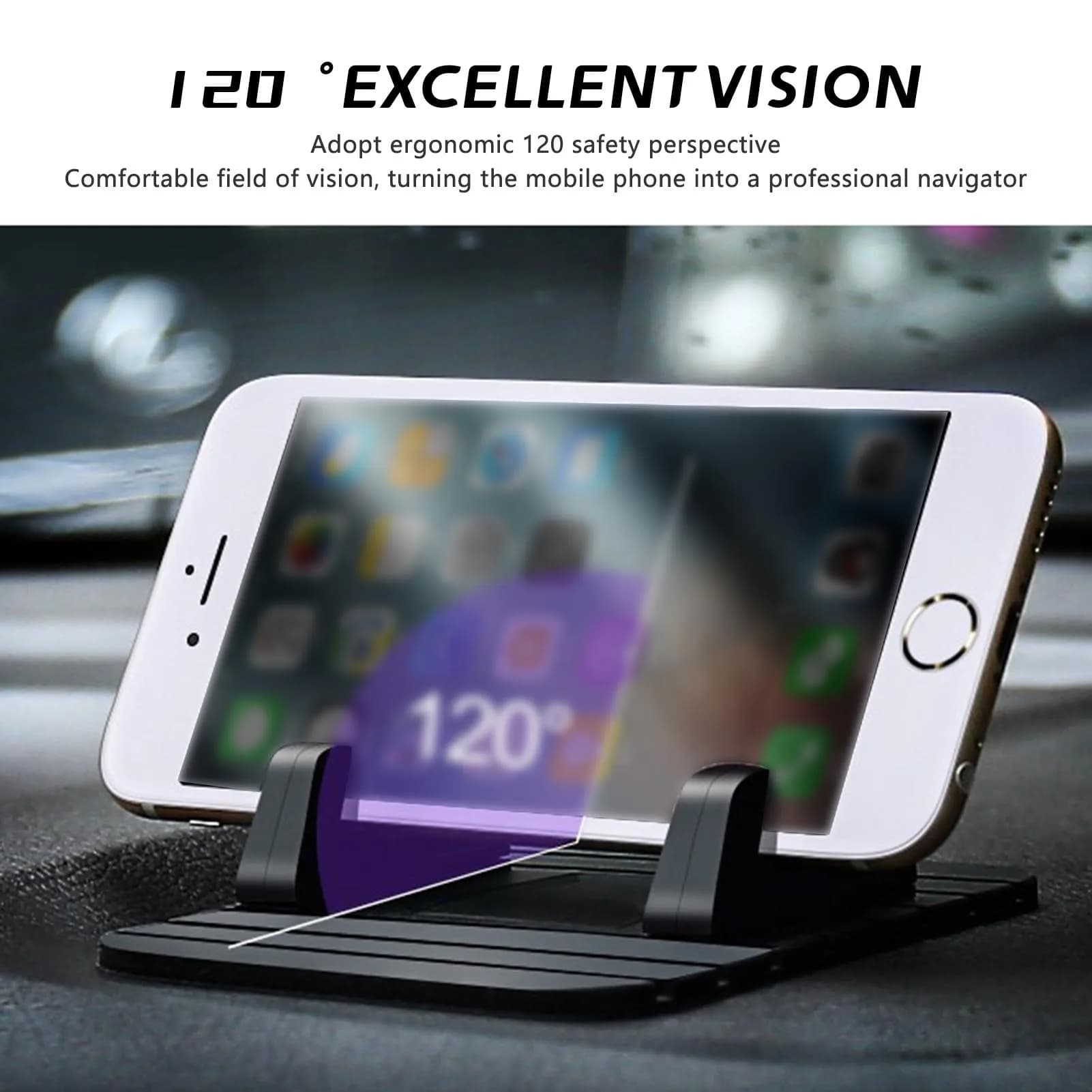 Supporto Universale per Telefono da Auto, Tappetino Antiscivolo Portatile, Supporto da Scrivania per Telefono, Accessori Auto Essenziali