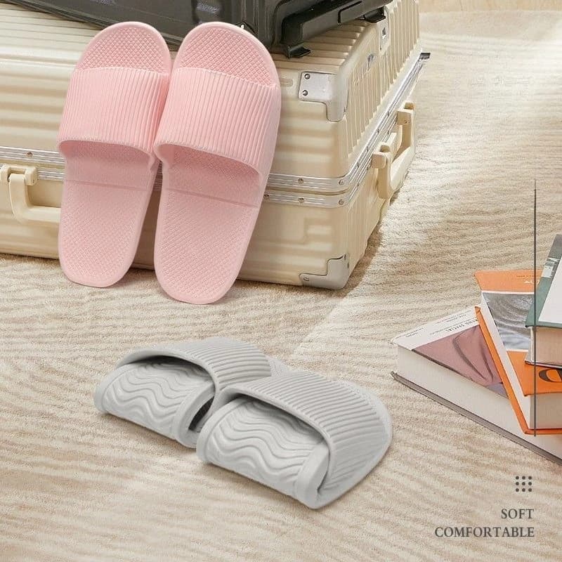 Oldable Travel Slippers for Women & Men-Portable Hotel Bathroom Slides, Non-Slip Disposable Soft Sole Unisex Couple House Shoes