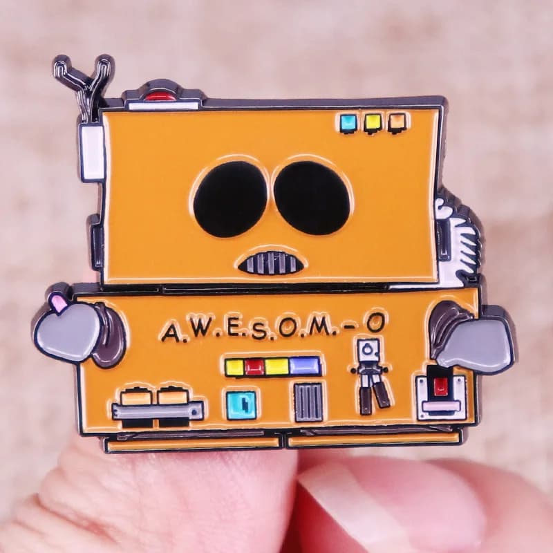 Funny Spilla in Robot Shaped Nail Polish for Women, Fashion Design for Backpacks, Clothing Accessories, Jewelry, Gifts