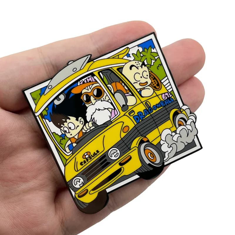 Spille e Ciondoli Goku Krillin Kame Sennin, Distintivi Metallici Anime Dragon Ball, Spille Manga per Borse, Zaini, Abbigliamento, Risvolto, Decorazioni Cosplay