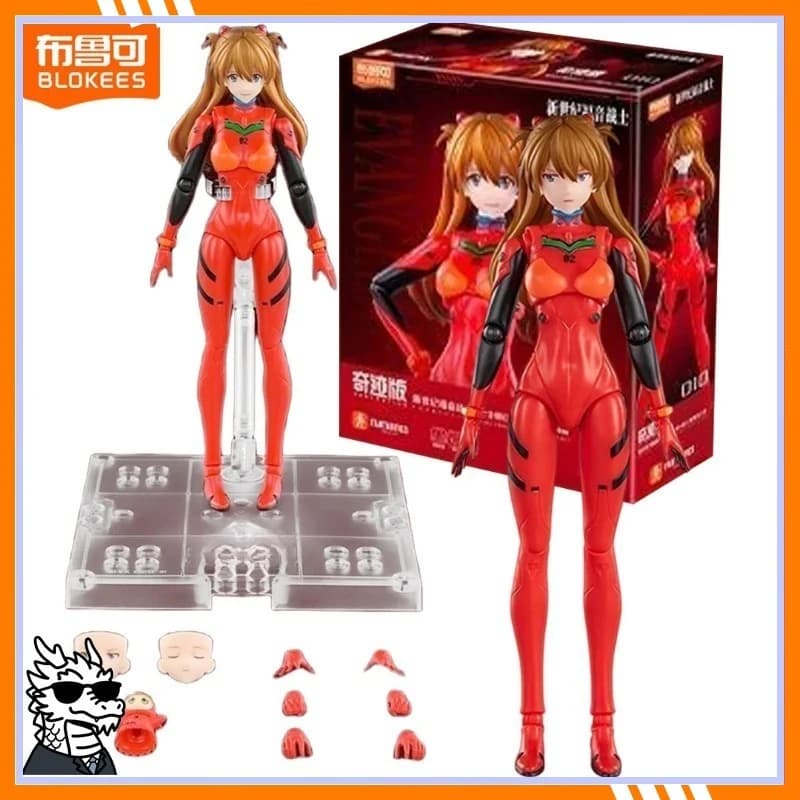 Nuove Action Figure Blokees Neon Genesis Evangelion Versione Miracolosa Eva Ayanami Rei Asuka Langley Soryu, Modellini Assemblati da Collezione
