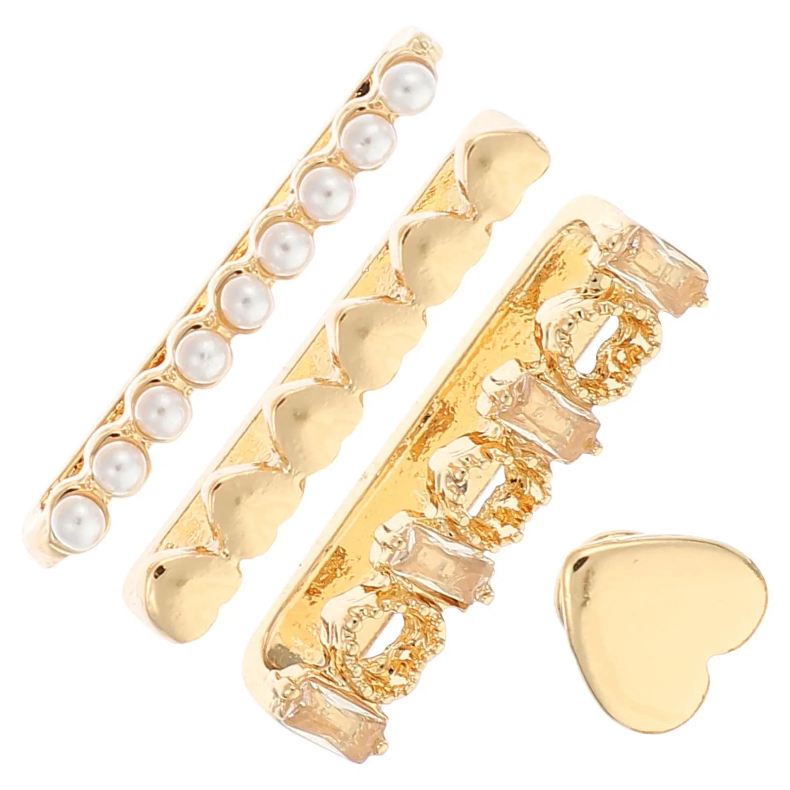 4Pcs Watchband Charms Zinc Alloy Decorative Watch Strap Rings for Smartwatch Band Personalized Modern Stylish Lightweight